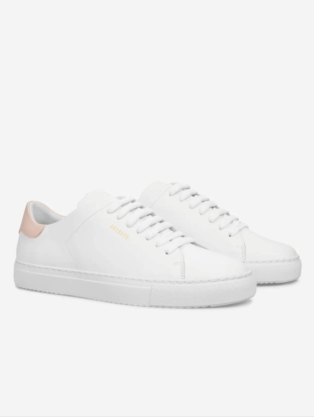 Axel Arigato White Leather Sneakers With Pink Heel